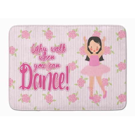 Carolines Treasures Ballet Long Dark Hair Machine Washable Memory Foam Mat BB5388RUG